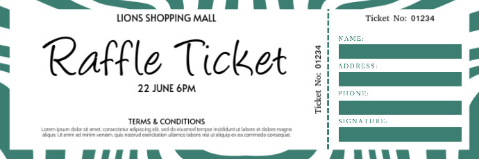 Typographic Raffle Ticket 2025 | Raffle Ticket Card | Raffle Ticket Twitter Banner Nagłówek na Twittera template